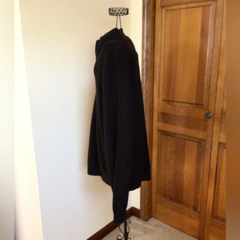 Saks Fifth Avenue Quarter Zip Cashmere Sweater, Black XXL - Picture 3 of 6